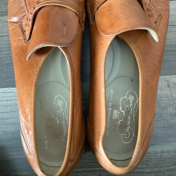 The Florsheim Shoe Loafers Men\'s 11D imperial Quality Brown Vintage Leather main image 6